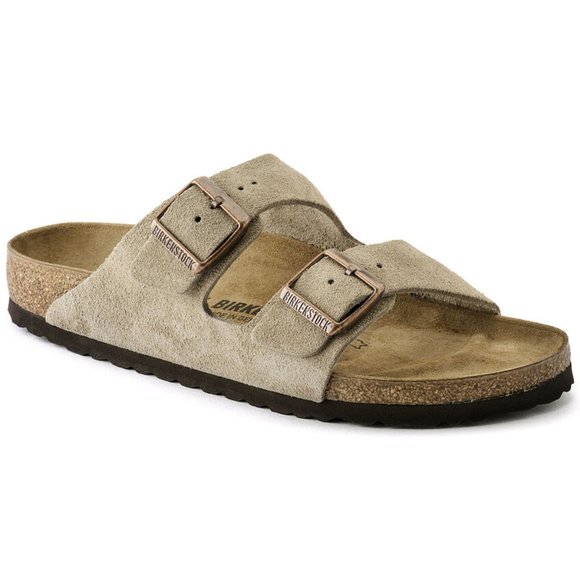 Birkenstock Shoes - Birkenstock Arizona Suede Leather Taupe